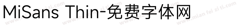 MiSans Thin字体转换